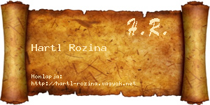Hartl Rozina névjegykártya